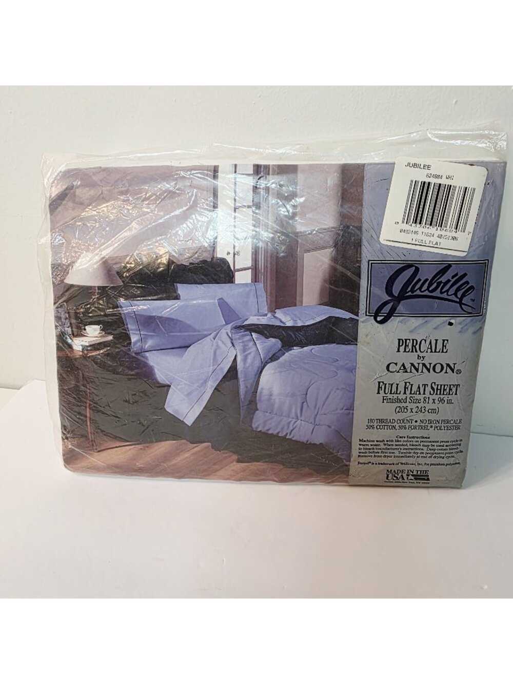 Vtg Jubilee Cannon Full Flat Sheet White 81 x 96